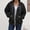 Black hooded thumbhole jacket women a1, variant on thefmos Women's Hooded Zip Up Jacket with Pocket Thumbhole Cuffs Drawstring Solid Color Casual Sporty Coat Fashion Fall Outfit, Army Green 2XL