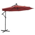 thumbnail image 2 of Barara King Outdoor Waterproof Table Umbrella, UV Protection Pool Umbrella, 10 FT Solar LED Patio Outdoor Umbrella Hanging Cantilever Umbrella Offset Umbrella Easy Open Adustment with 32 LED Lights, 2 of 10