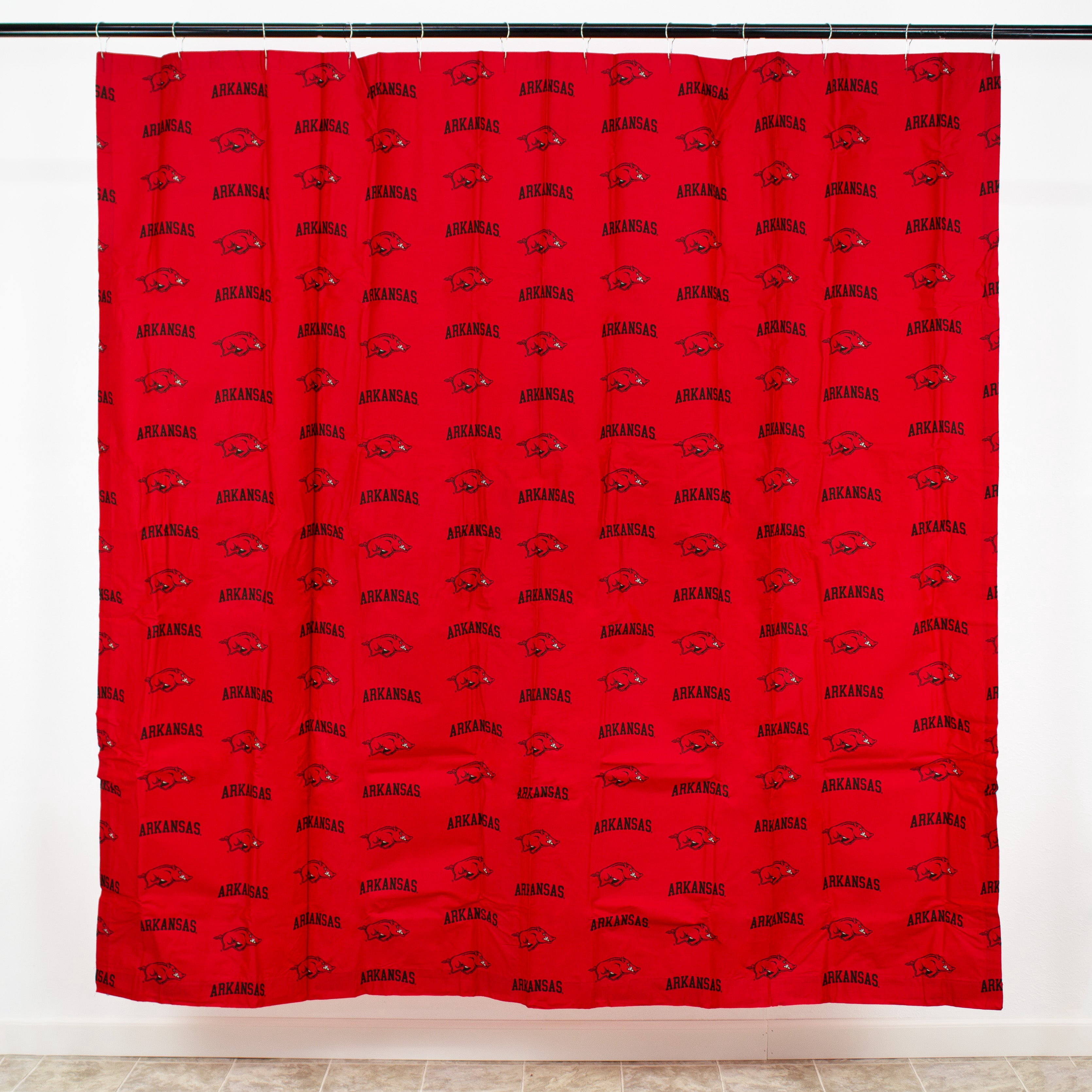 Arkansas Razorbacks Printed Shower Curtain Cover - 70" x 72"