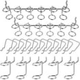 thumbnail image 1 of Czcpp-17 Pcs Pinces à Chevrons en Acier Inoxydable avec Crochets à Double Boucle, Crochets à Chevilles Multi-Anneaux, Crochet d'Affichage pour Outils à Main, 1 of 4