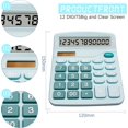 thumbnail image 2 of LAICAIW Calculator,Financial Calculator Extra Large LCD Display 12-Digit Big Number Desktop Calculator,Battery & Solar Powered for Business Office Home School Desk Use (Blue), 150X120X36MM, 2 of 7