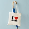 thumbnail image 6 of CafePress - I Love Heart Opera Tote Bag - Unisex Canvas Tote Bag, Beige, 1-Piece, 6 of 8