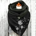 thumbnail image 2 of Women Colorful Dandelion Print Cotton Winter Warm Button Up Scarf, 2 of 3