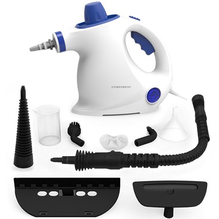 Comforday Handheld pressurized portable steam cleaner, multipurpose device with child lock function