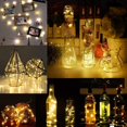 thumbnail image 2 of Juego de 6 guirnaldas de luces LED solares con diseño de tapón de botella, 1 m, 10 LED, cable de cobre, luces decorativas para decorar botellas, bares, dormitorios, bodas, Navidad y fiestas (blanco cá, 2 of 5