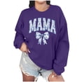 thumbnail image 2 of Frostluinai Chandails en Molleton Amusants pour Maman Femmes Manches Longues Pull Oversize Col Rond Lounge Chandails en Molleton Coupe Ample Printemps Chandails en Molleton Liquidation, 2 of 7