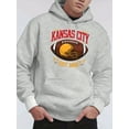 thumbnail image 3 of Kansas City EST 1960 Men's Hoodie - Cozy Fleece Sweatshirt with Helmet & Laces Print, Gray, Long Sleeve, Casual Winter Wear for KC Fans, Cold Weather Clothing, 3 of 9