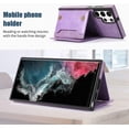 thumbnail image 3 of for Samsung Galaxy S22 Ultra (Not S22) Crossbody Wallet Case for Women, Bling Glitter PU Leather Phone Case with RFID Blocking Card Holder Cover for Samsung Galaxy S22 Ultra SZ Purple, 3 of 18