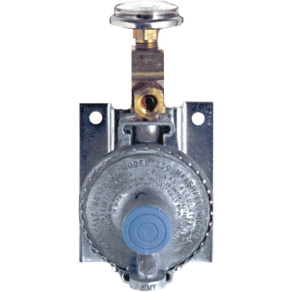 Trident 1211-1401 Marine LPG Wall Mount Single Stage Regulator with 20" Pigtail