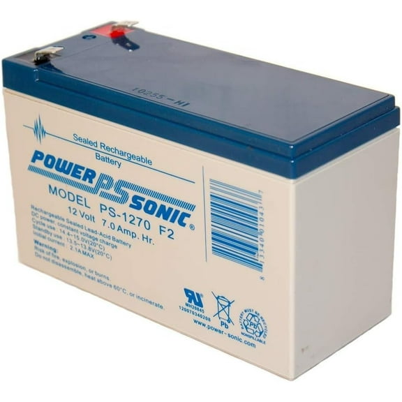 Power Sonic 12 Volt 7AH Sealed Lead Acid Battery F2 Terminal