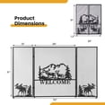 thumbnail image 3 of Costway 52 x 31 In Fireplace Screen 3-Panel Spark Guard with Natural Scenery, Moose Pattern, 3 of 9