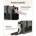 thumbnail image 4 of Airline Approved Soft-Sided  for Cats & Dogs  to 12lbs, Breathable and Stable Travel Bag with Safety Features Gray, 4 of 8