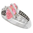 thumbnail image 3 of JackAni 14k White Gold Simulated Tourmaline October Birthstone 2026 Class Graduation Ring - Size 8.75, 3 of 5