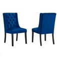 thumbnail image 2 of Modway Baronet 20" Tufted Velvet Dining Chairs in Blue/Black (Set of 2), 2 of 9