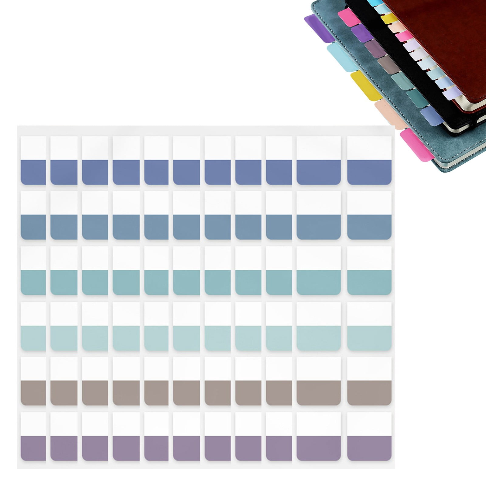 Miyuadkai 3 Pack Morendi Guilloche Retro Index Tabs, Colorful Highlight Stickers Transparent bokmarks for Page Marking
