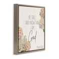 thumbnail image 3 of Stupell Industries Be Still Religious Flower Word Design Botanical & Floral Painting Brown Floater Framed Canvas Art Print Wall Art, 18 x 18, 3 of 9