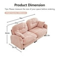 thumbnail image 2 of 74" Cloud Couch, Sectional Couches for Living Room, Pink Modern Modular U-Shaped Sofa with Ottoman, Soft Chenille, Tufted Back, Easy Install, 2 of 17