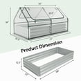 thumbnail image 5 of Topbuy 6FT x 3FT x 3FT Galvanized Raised Garden Bed with Greenhouse Bottomless Flower Bed with Clear Cover Outdoor Planter Box Kit, 5 of 10