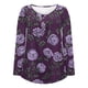 thumbnail image 4 of Pntutb Mujer Casual Suelto Cuello Redondo Manga 3/4 Top Estampado Navideño Pntutb Pntutb-6210, 4 of 5
