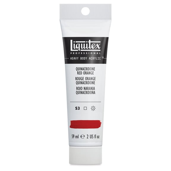 Liquitex Heavy Body Artist Acrylics - Quinacridone Red Orange, 2 oz Tube