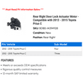 thumbnail image 2 of Rear Right Door Lock Actuator Motor - Compatible with 2012 - 2015 Toyota Prius C 2013 2014, 2 of 2