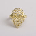 thumbnail image 4 of 2.50 CTW Natural Diamond Polki Cluster Women Valentines Day Gifts Ring 925 Sterling Silver 14K Gold Plated, 4 of 5