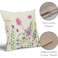 thumbnail image 4 of Spring Floral Pillow Covers 18x18 Inch Set of 2 Summer Colorful Flower Butterfly Outdoor Decorative Throw Pillow Covers Farmhouse Pillowcases Cotton Linen Cushion Covers for Couch Bed Sofa Chair Decor, 4 of 6