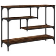 thumbnail image 5 of vidaXL Console Table Smoked Oak 100x30x75 cm Engineered Wood, 5 of 5