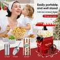 thumbnail image 3 of GVAKMM Popcorn Machine, Hot Air Popcorn Maker Kit Gift Box, Portable Home Popcorn Popper Machine, 10-Cup,Oil-Free,Retro Style,Compact and Cute, 3 of 6