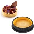 thumbnail image 4 of 10Pcs DIY Dessert Baking Cutter Round Shape Decorative Tool Cake Mold Tart Ring Silicone Perforated Mousse Circle, 4 of 7