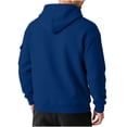 thumbnail image 6 of Kalauyu Long Sleeve Hoodies Tees for Men Drawstring Hood Cargo with Pocket Casual Fall Winter Loose Sports Solid Pullover Sweatshirts, 6 of 6