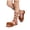 Brown-08, variant on Girls Lace Up Gladiator Sandals Ruffle Trim Strappy Flat Sandals Casual Tie Up Ankle Strap Sandals