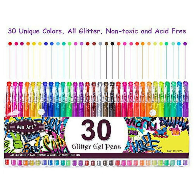 Glitter Gel Pen Set, Glitter Gel Pen Sets For Adult Coloring, Pens For  Adult Coloring Books Fine Tip Colored Markers, for Painting, Scrapbooking,  Card