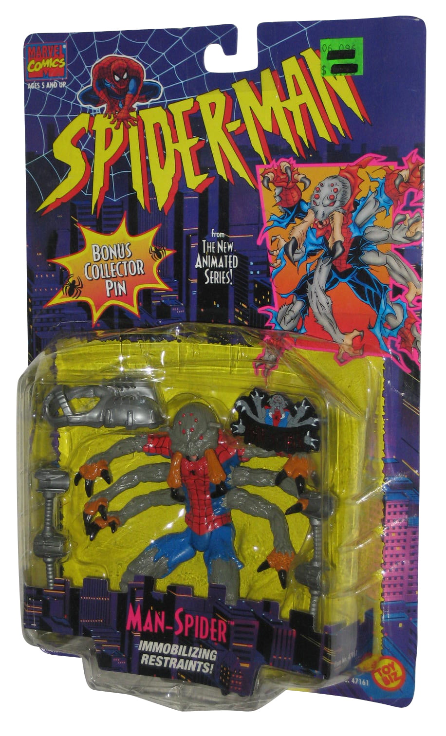 Marvel Spider-Man Animated Series (1995) Man-Spider Toy Biz Figure -  