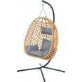 thumbnail image 3 of EortheX Hanging Egg Chair with Cushions – Comfortable Rattan Swing Chair with Stand for Patio, Garden, or Balcony – Stylish and Relaxing Outdoor Lounge Chair, 350LBS Capacity Indoor Outdoor, 3 of 6
