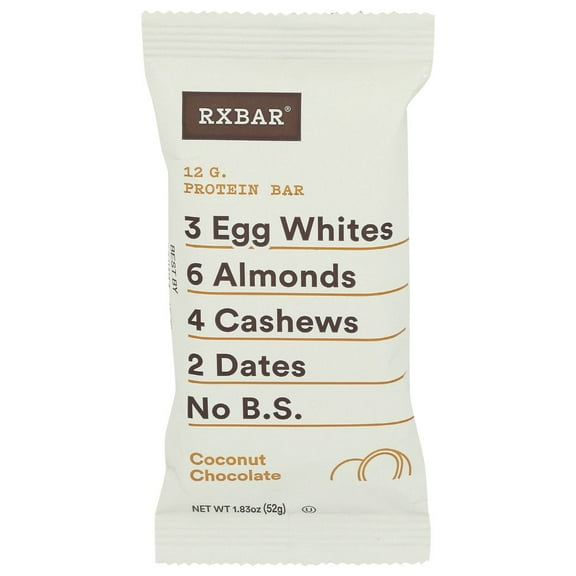 Rxbar Coconut Chocolate Protein Bar, 1.83 Ounce -- 12 per case.