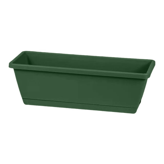 Rectangular Vegetable Planter Pot, 14.17-Inch Plastic Flower Pot for Seedling Growing, Long Rectangle Planting Container for Balcony Garden Greenhouse
