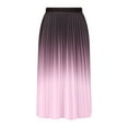 thumbnail image 4 of Women's Pleated Skirts Long Elastic High Waist A-Line Flowy Summer Beach Maxi Skirt Tie Dye Boho Casual Gradient Color Full Length Skirts Ruched Ruffled Tiered Maxi Dresses, 4 of 5