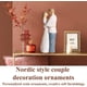 thumbnail image 3 of Pareja estatua toppers de pastel de boda, figura de novia y novio, 3 of 5