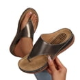 thumbnail image 6 of ibiyuan Wide Flip Flops for Women Thong Sandals Non- Tpr Sole Slippers Women Lightweight Orthofeet Shoes for Women Beach Casual Wear, 6 of 9