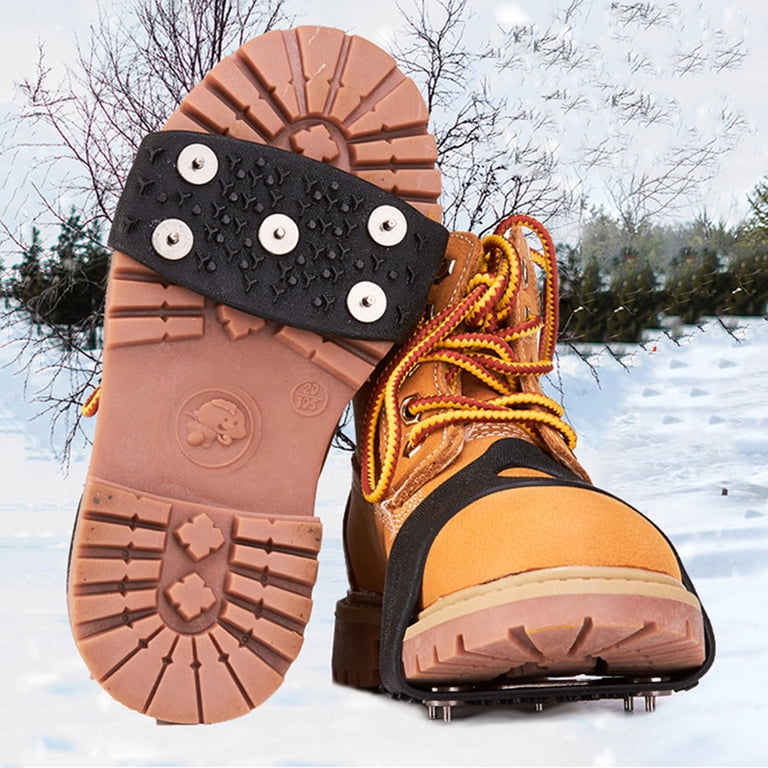Winter Leather High Top Boots With Ice&Snow Steel Grips Women main image 3