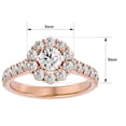 thumbnail image 5 of SuperJeweler 1 1/2 Carat Halo Diamond Engagement Ring In 14 Karat Rose Gold For Women, 5 of 6