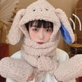 thumbnail image 5 of Ywmsfl Ears Hat Scarf Winter Hat Scarf Gloves Set Neck for Hat Hat Wrap Warm Hat Cap Warm Thicken, 5 of 14
