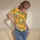 thumbnail image 3 of Balery Avocado Dog Body de cuello redondo de manga corta para mujer Tops de manga corta Tops básicos-Medium, 3 of 7