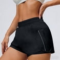 thumbnail image 4 of Running Shorts for Women,Quick Dry Athletic Sports Shorts Workout Gym Shorts with Zip Pocket Black S, 4 of 7