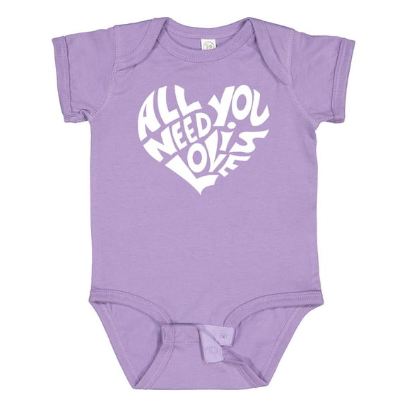 Inktastic All You Need is Love White Heart Shape Boys or Girls Baby Bodysuit