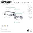 thumbnail image 1 of Kingston Brass Kingston 6-Inch Adjustable Center Wall Mount Kitchen Faucet Polished Chrome, 1 of 3