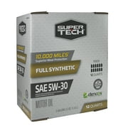Super Tech Full Synthetic SAE 5W-30 Motor Oil, 12 Quart Bag (3 gallons)