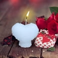 thumbnail image 1 of Vela de aromaterapia con aroma a rosa | Diseño de Peonía en Forma de Corazón | Mezcla de parafina de cera de abejas de soja de larga duración | Fragancia decorativa para el hogar | Ambiente, 1 of 6