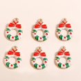 thumbnail image 1 of 10 Uds gran oferta encantos de Navidad esmaltados Santa Claus árbol media sombrero colgantes de campana DIY pendiente collar fabricación de joyas, 1 of 4
